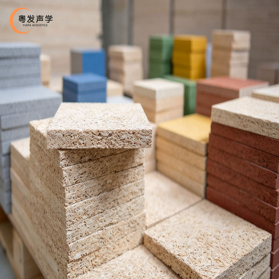 wood wool panels sample in factory
